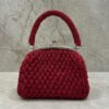 The Mervat Crimson Lattice Frame Bag